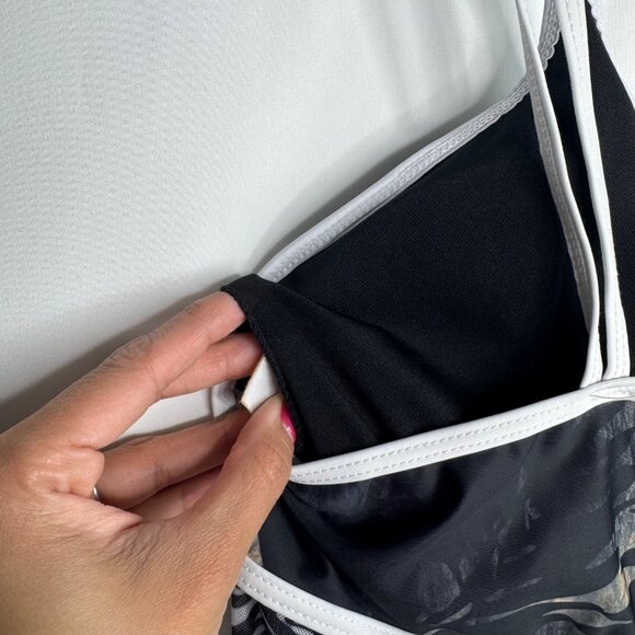 Womens Mixed Print Sheer Zebra Print Tankini Size 2X‎ Vacationcore Beach Summer - Picture 6 of 8